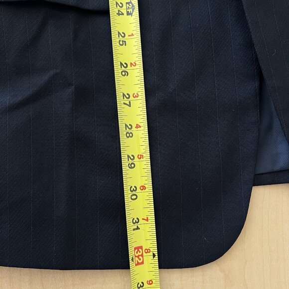 Jeffrey Banks Couture Men's 100% Wool 2 Button Navy Blazer Sport Coat Jacket 40R - Picture 12 of 13